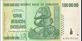 Zimbabwe - 1 Billion Dollars - 2008 - P83 (b174a) - Unc photo