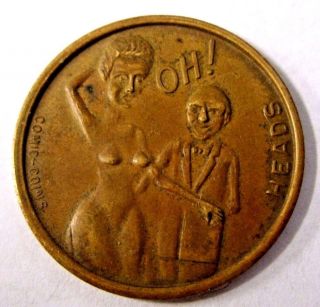 Naughty Heads Tails Girlie Coin 