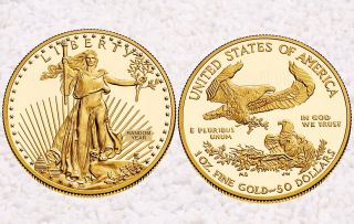 1 Oz 50$ American Eagle Gold Coin - - photo