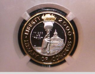 2000 W Library Of Congress Bicentennial Bimetallic (gold & Platinum) photo