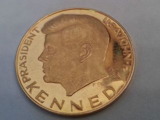 Vintage John F.  Kennedy 22k Gold German Medal Ca.  1963,  3.  5 Grams photo