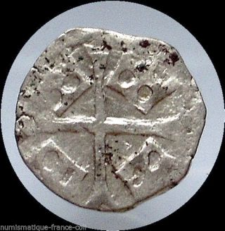 M15 - France Extremely Rare Zoomorphic Eagle Merovingian Viking Silver Coin 800ad photo