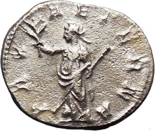 Trebonianus Gallus 251ad Rare Silver Ancient Roman Coin Pax Pease Cult I30213 photo
