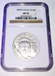 2008 - W 1 Oz Burnished Platinum American Eagle Ms - 70 Ngc Coins photo 1