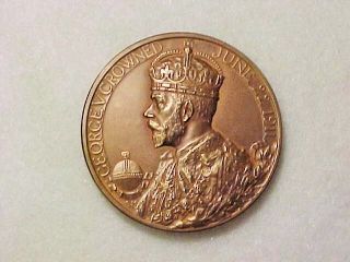 King George V & Queen Mary 1911 Bronze Coronation Medal & Case photo