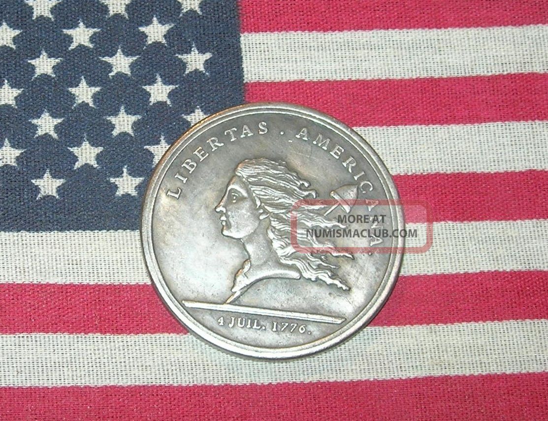 1776 Libertas Americana Limited Old Repr.  Commemorative Medal Exonumia photo