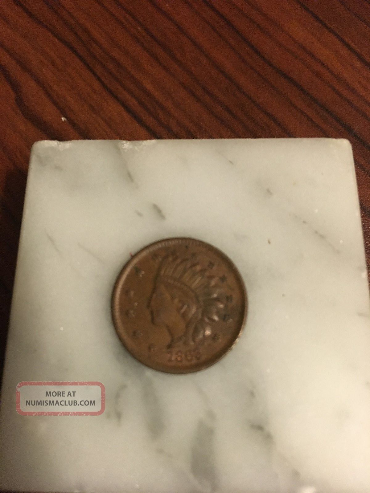 1863 Civil War Token,  Indian Head Penny Type,  