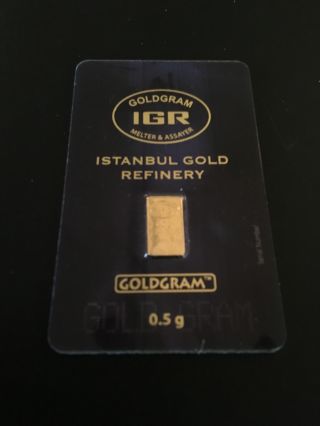 Gold Bar 1/2 Gram 999 Gold photo