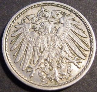 Germany 1913 - E 5 Pfennig German Empire Coin (rl 573) photo