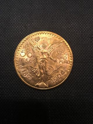 Mexico 1924 50 Pesos Gold Coin Pure Gold photo