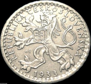Czechoslovakia - Czechoslovakian 1933 25 Haleru Coin - Rare photo