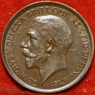 1921 Great Britain 1/2 Penny Foreign Coin S/h photo