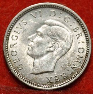 1943 Great Britain 3 Pence Silver Foreign Coin S/h photo