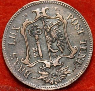 1847 Swiss Cantons Geneva 5 Centimes Foreign Coin S/h photo