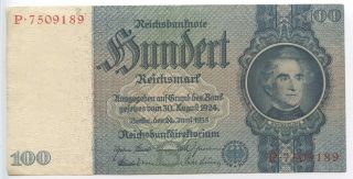 Gb404 - Germany Reichsbanknote 100 Reichsmark 1935 Pick 183 Xf,  Scarce photo