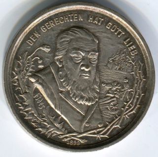 Germany: 1900 Satirical Medal Of Boer War,  Silver Plated,  35.  3mm,  19.  66gms,  Rare photo