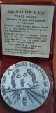 Israel 1987 Salvador Dali Silver Peace Medal With & Case 100g 59mm Middle East photo 1