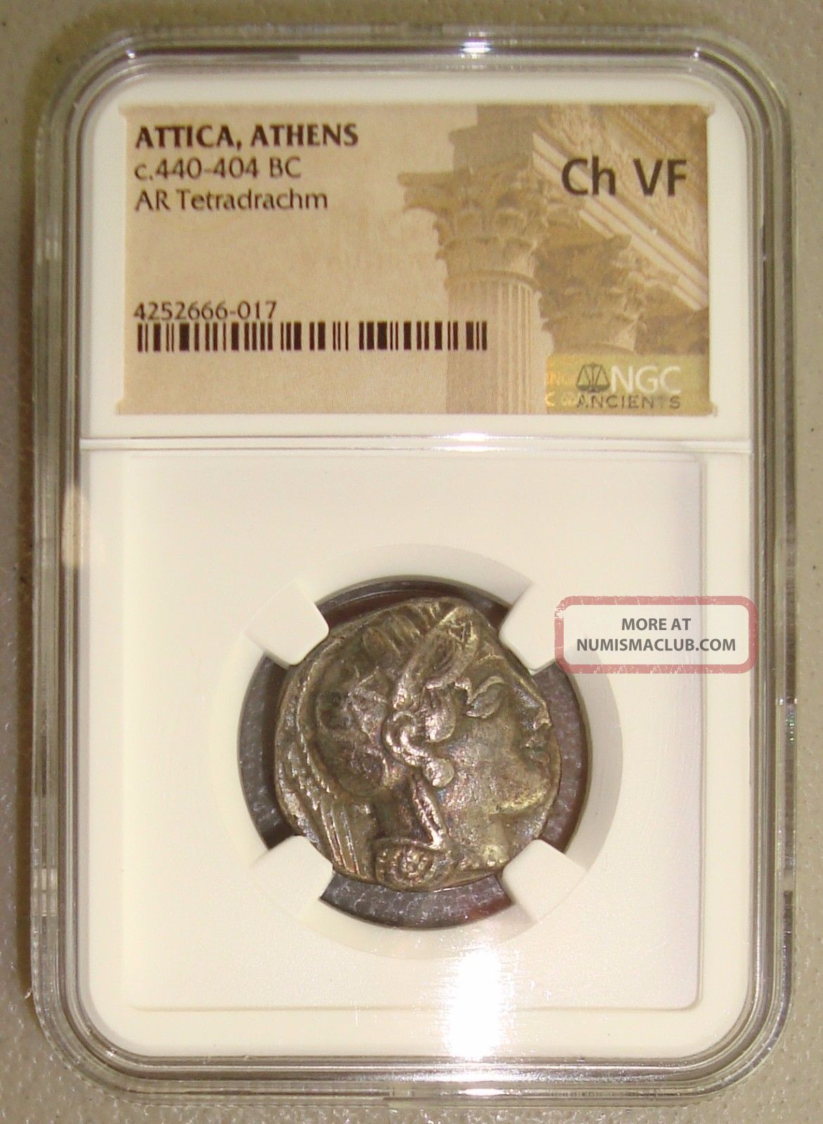 440 - 404 Bc Attica, Athens Athena Owl Ancient Greek Silver Tetradrachm