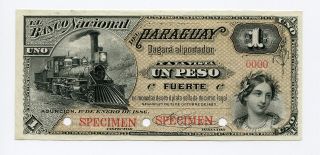 Paraguay Specimen (one) 1 Peso 1886,  99c photo