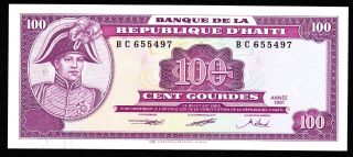 Haiti 100 Gourdes 1991 Pick 258 Unc. photo