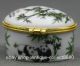50mm Chinese Colour Porcelain Giant Panda Bamboo Grass Fashion Ring Jewelry Box Coins: Ancient photo 2