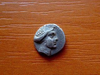 Euboia,  Histiaia C.  168 - 146 Bc Silver Ar Triobol Ancient Greek Coin photo