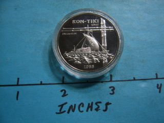 1988 Palladium Kon - Tiki 999 Pure $50 Samoa 1 Ounce Coin Sharp Only 1 On Ebay photo