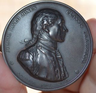 Old Admiral John Paul Jones Hero Of American Revolution Bronze Medal 2 1/4 