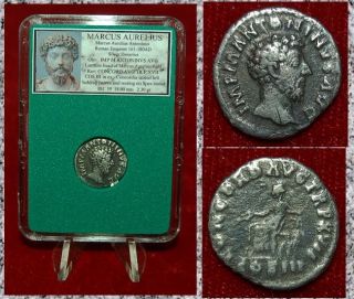 Roman Empire Coin Marcus Aurelius Concordia On Reverse Silver Denarius photo