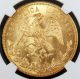 1953 Gold Mexico 20 Pesos 200th Anniversary Of Hidalgo Issue Ngc State 64 Gold photo 1