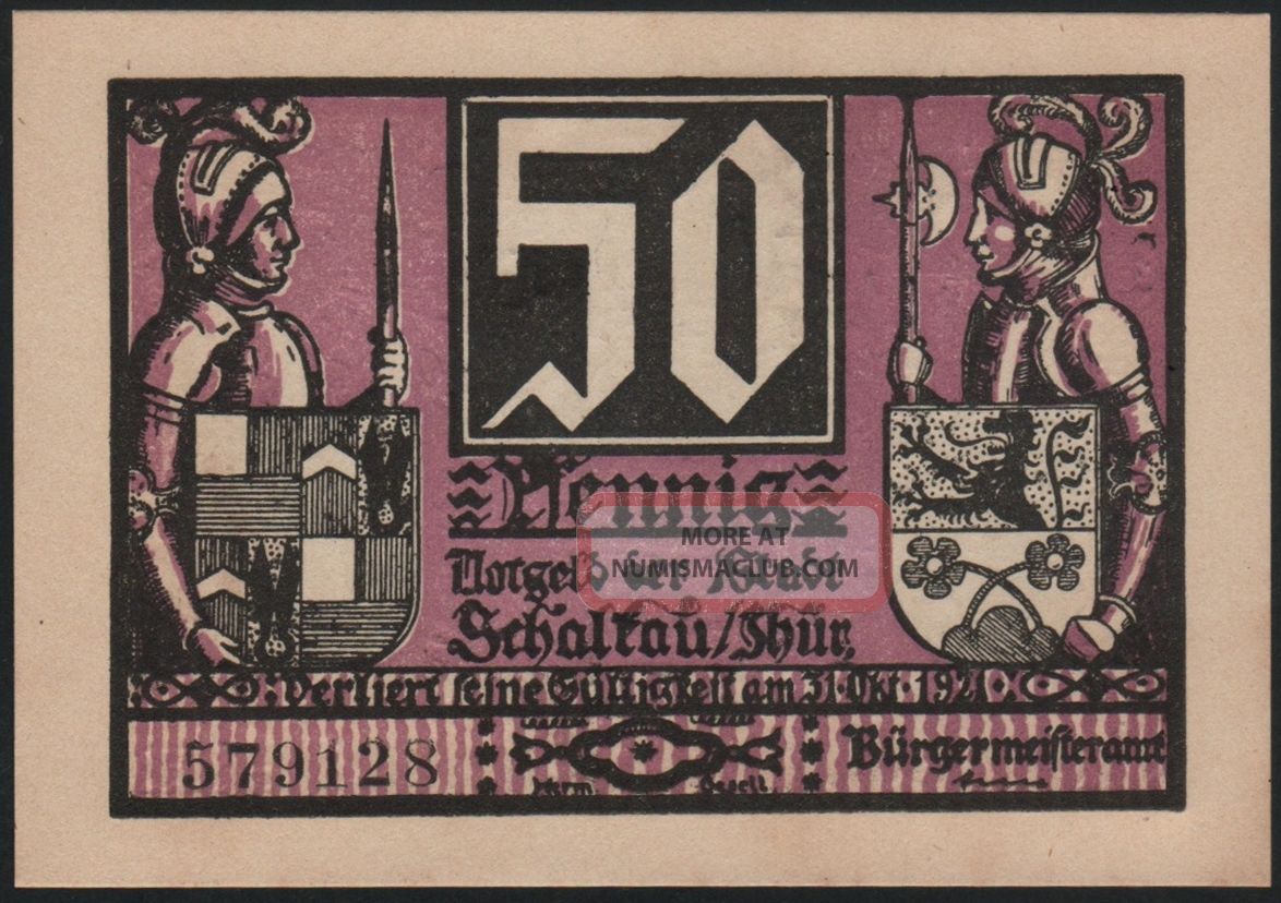 Notgeld 50 Pfennig 1921 - Schaltau - Series: 579128 - 