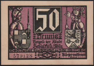 Notgeld 50 Pfennig 1921 - Schaltau - Series: 579128 - 