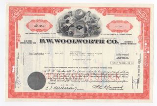 F.  W.  Woolworth Co.  Stock Certificate photo