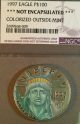 1997 W Platinum American Eagle,  $100 Coin,  Colorized,  Ngc Platinum photo 2