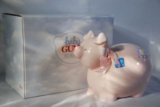 Nib Gund Baby Nursery Large Musical Pink Piggy Bank photo