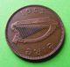 1953 Irish Half Penny Coin - Only Halfpenny Made In The 1950 ' S - Ireland - Pig Europe photo 1