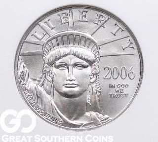 2006 Statue Of Liberty,  $50 American Eagle Platinum,  Pcgs Ms 70 Flawless photo