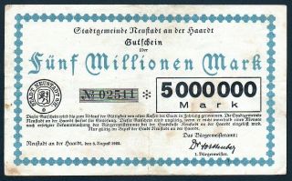 5 Million Mark 1923 Serial: 02511 - 