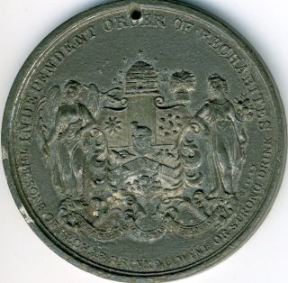 Large British Rechabites Temperance Medal Ca 1860 Au Ottley Medalist photo