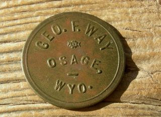 1900s Osage Wyoming Wy (tiny Weston Co) 