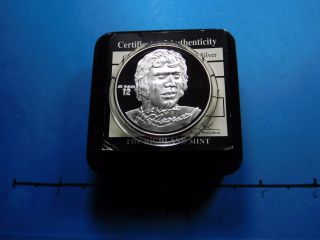 Joe Namath York Jets Bowl Nfl License Rare 999 Silver Coin Box photo