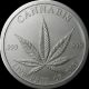 1 Oz Silver Coin Double Cannabis Pot Coin Live Or Die.  999 Silver Rare Silver photo 2