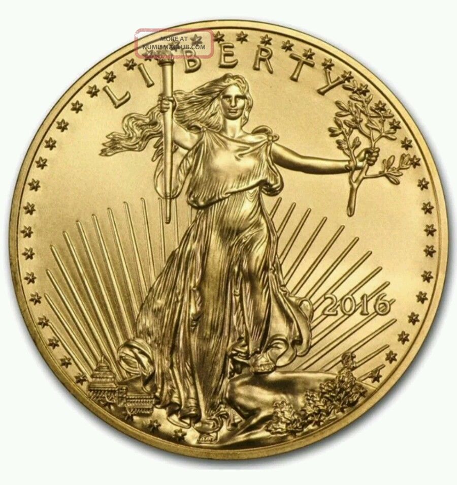 2016 1/2 Oz Gold American Eagle Coin Bu Coins photo