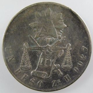 Mexico - Second Republic 1871 Zs H Silver Peso, photo