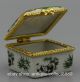 45mm Chinese Colour Porcelain Two Giant Panda Play Bamboo Fashion Jewelry Box Coins: Ancient photo 4