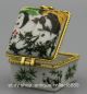 45mm Chinese Colour Porcelain Two Giant Panda Play Bamboo Fashion Jewelry Box Coins: Ancient photo 5