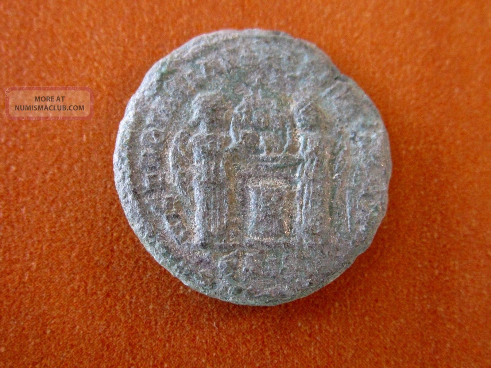 Constantine The Great 307 - 337 Ad Follis Two Victories Over Vot In Altar Silvered Coins: Ancient photo
