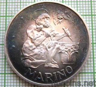 San Marino 1975 500 Lire,  Marino,  Silver Patina Unc photo