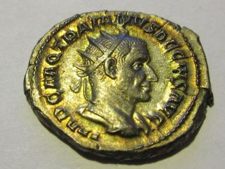 Silver - Antoninian Of Trajanus Decius Rv.  Two Dacia Standing photo