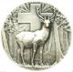 Saint Hubert & Holy Deer Animal - Splendid Large Antique Art Medal By L.  Cariat Exonumia photo 1